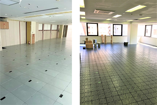 施工例 1(店舗OAフロア工事)